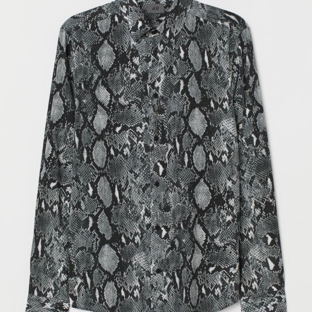Black/ SnakeSkin Slim Fit Patterned - M (with tags)